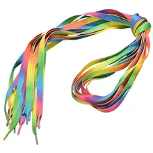 1 пара 110 см Радужные плоские спортивные шнурки для ботинок шнурки струны ремешок для кроссовок унисекс радужные шнурки разноцветные