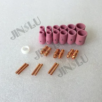 

Free shipping! TIG Collet Body Alumina nozzle Back Cap Fit TIG Welding Torch SR WP9 20 25,25PK