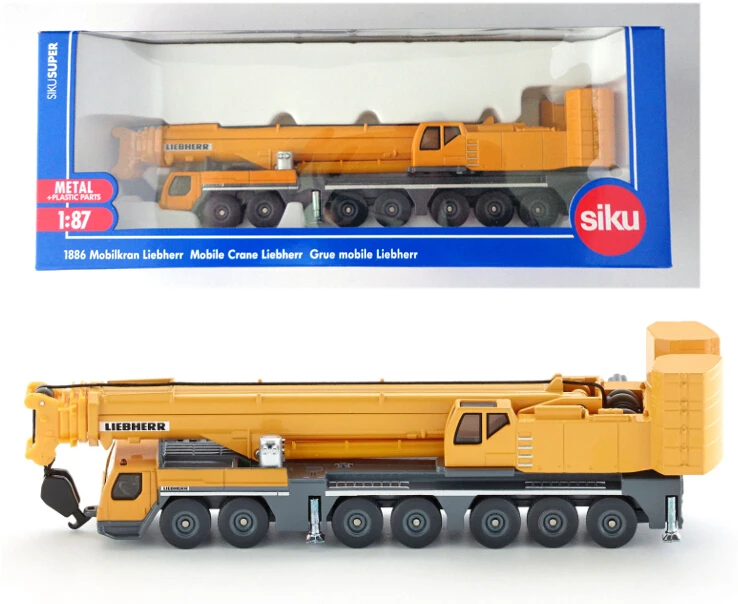  SIKU 1886 Diecast cars 1 : 87 scale alloy Sliding construction crane model Project Car Toys childre