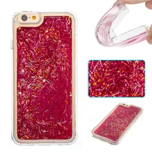 50 шт./лот динамичный узор с текущим блестящим песком зыбучие пески мягкий ТПУ задняя крышка чехол для iPhone 5 5G 5s 6 6G 6S 7 г плюс