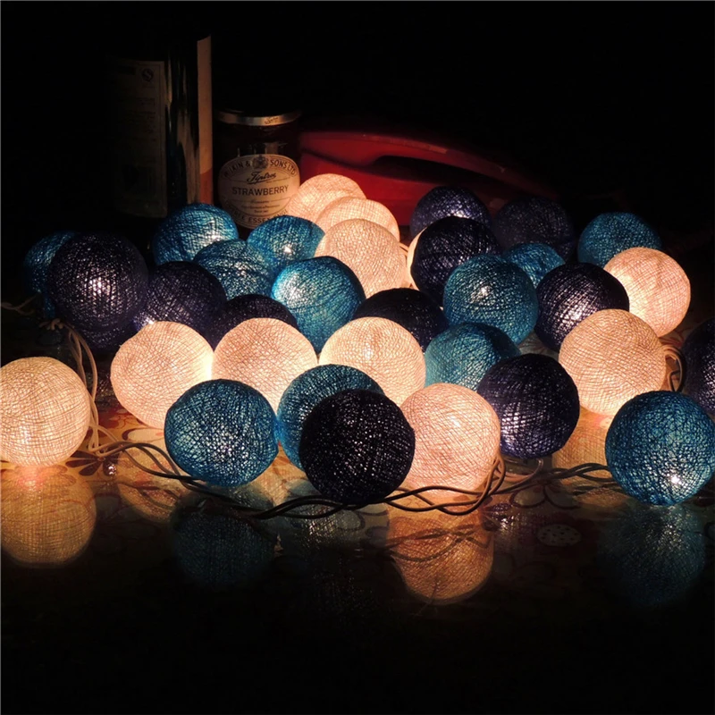 3.5m 35pcs Cotton Ball LED String Light Christmas Party Wedding