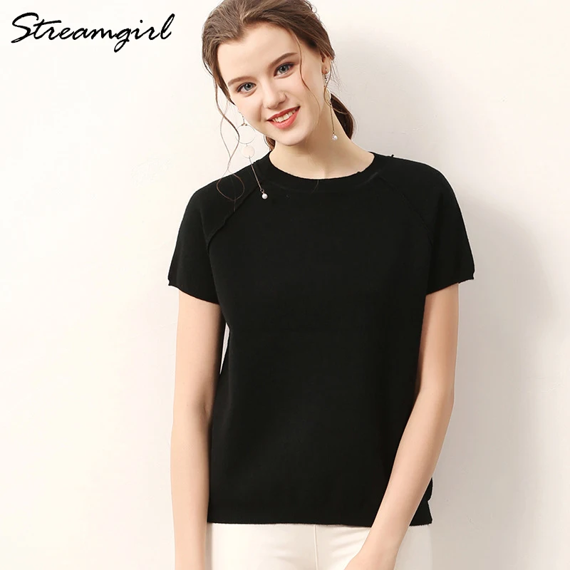 Женская трикотажная футболка Streamgirl, Новое поступление, футболка Femme, черная футболка, летняя женская футболка, женские топы с коротким рукавом
