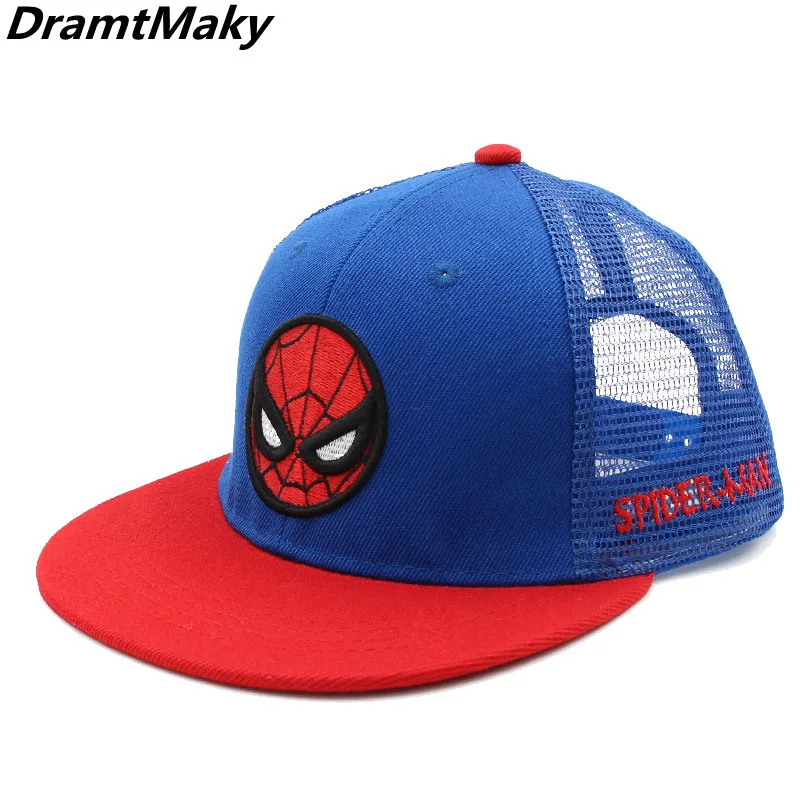 Мода в мультипликационном стиле с человеком-пауком детский детская бейсбольная Кепка шапка детская кепки бейсболки эластичные для