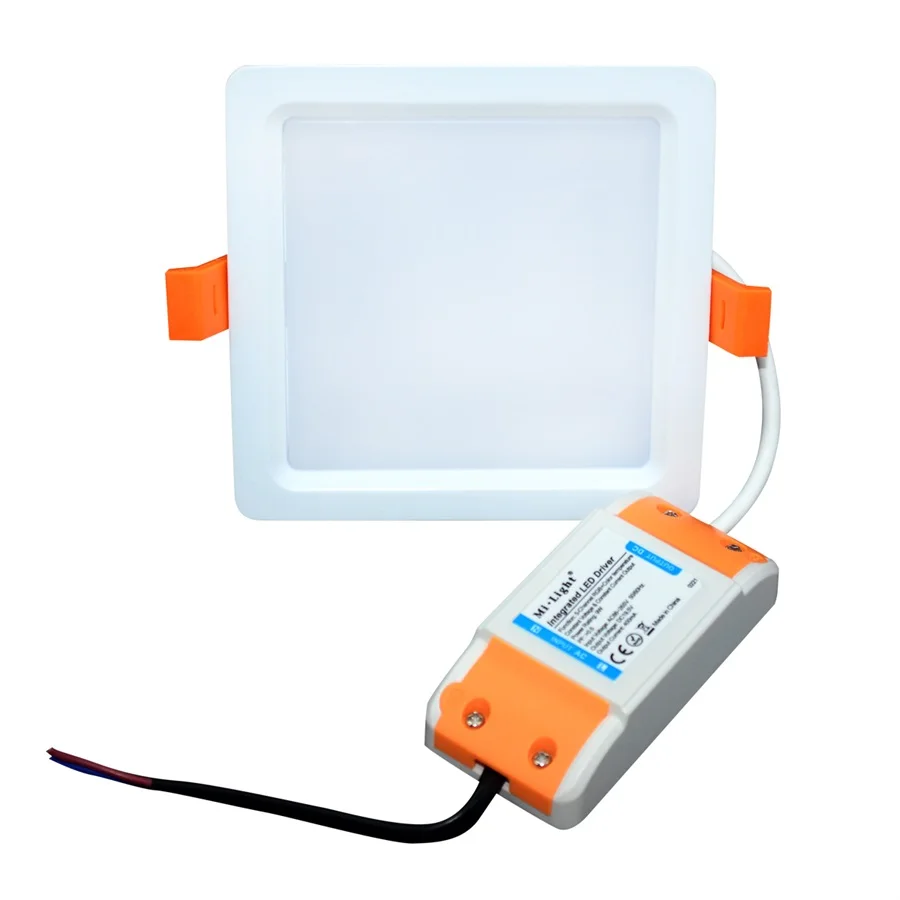 Milight 9W RGB CCT квадратный светодиодный светильник AC100~ 240V с регулируемой яркостью светодиодный светильник для смартфона с управлением через приложение