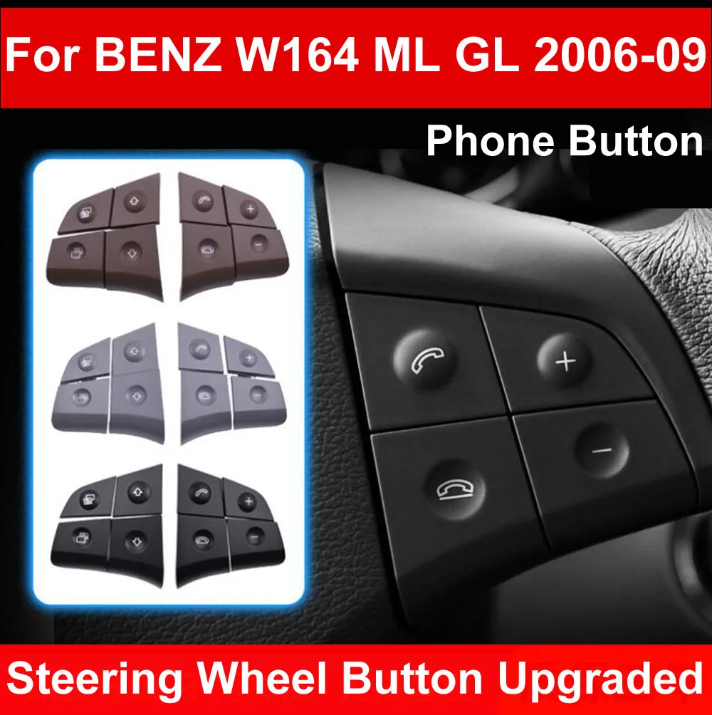

LHD RHD Car Multi-function Steering Wheel Left Right Button Phone Key Control For Mercedes Benz W164 ML GL300/350/400/450 06-09