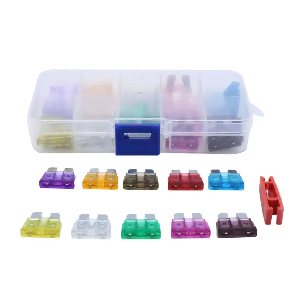 

50Pcs Medium Blade Fuse Assorted Set Auto Car Truck Motorcycle SUV Fuses Kit 3A 5A 10A 15A 20A 25A 30A 35A 40A