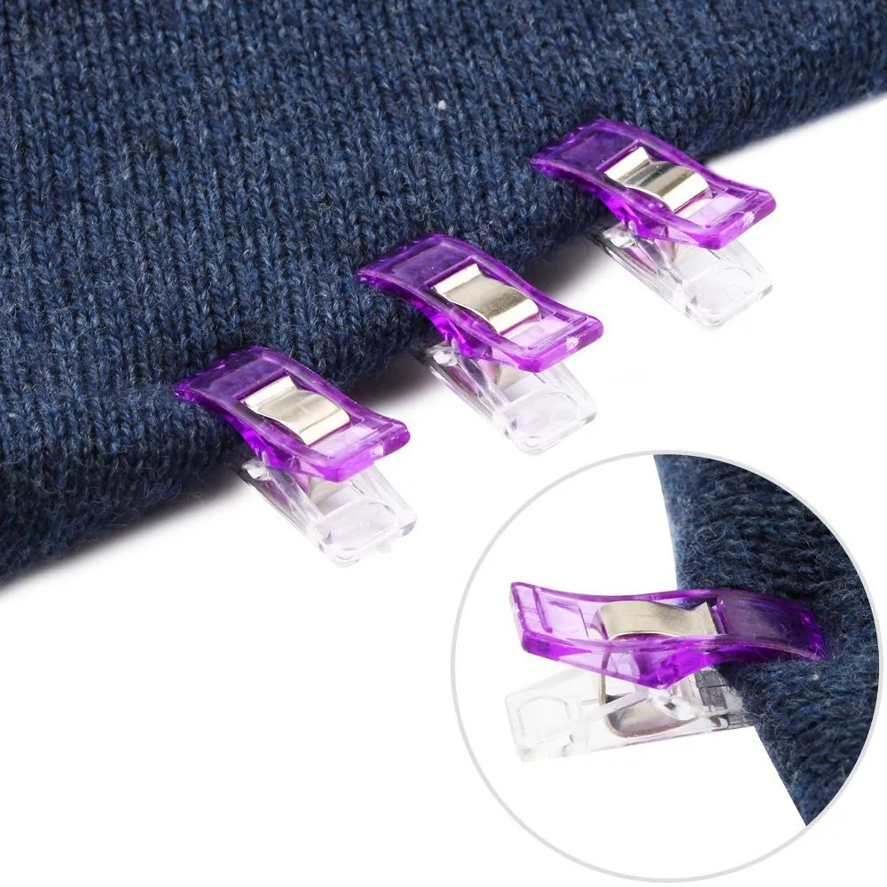 

20pcs Plastic Clips Sewing Clear Sewing Craft Quilt Binding Plastic Clips Clamps Pack Wonderful Garment Plastic Clips K20