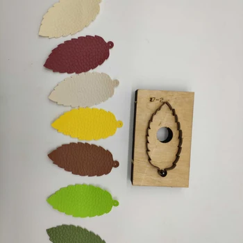 

DIY leather craft 75x35mm leaves shape die cutting knife mould hand punch tool tempalte