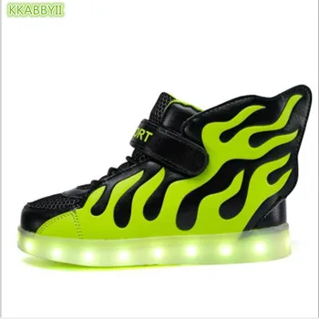 

Spring and summer explosions children's shoes USB LED lights children's shoes high shoes shoes etc.