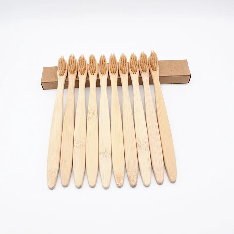 Escova de Dentes de Bambu Escovas de Dente de Fibra de Bambu Cerdas de Bambu Alça de Madeira Ecológica com Cabo Atacado com 10 Macio 28 Escovas de dentes