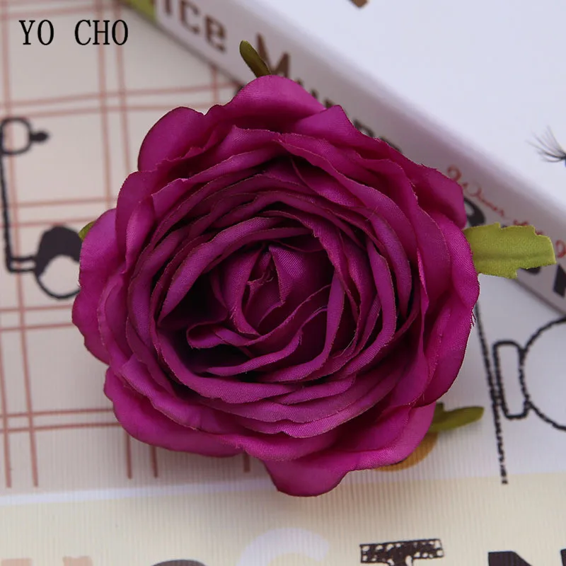 purple flower head roses artificial flowers Silk wedding