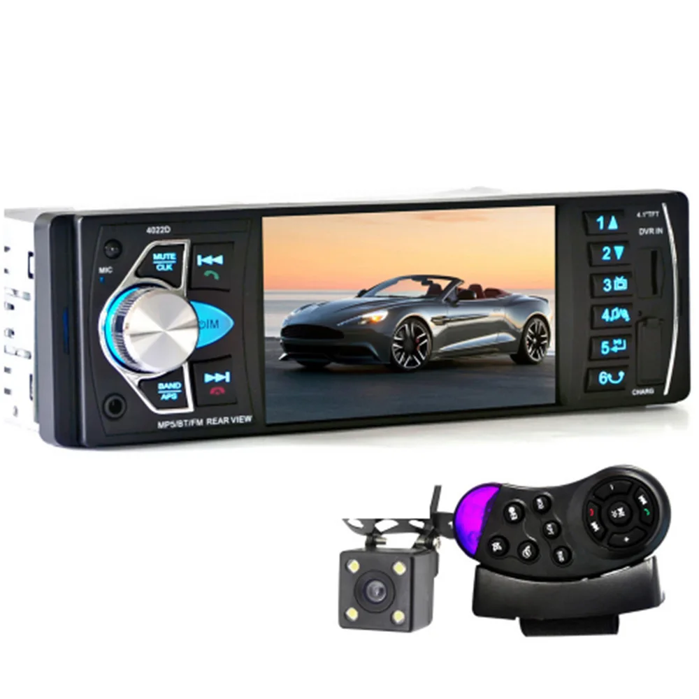 

4022D Car Radio MP4 Player with Rear View Camera 4.1 inch Car MP3 MP5 Player Bluetooth FM Transmitter Stereo Audio for Music