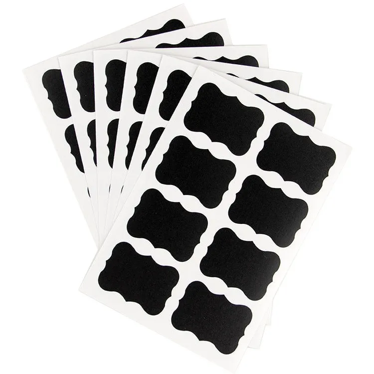 

80Pcs Blackboard Sticker White Liquid Chalk Pens Wall Sticker Kids Room Blackboard Kitchen Jar Removable Mark Pens Labels #J2