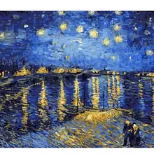 3330 Ван Гог Звездная ночь над Роном-краска по комплекты номеров для взрослых DIY
