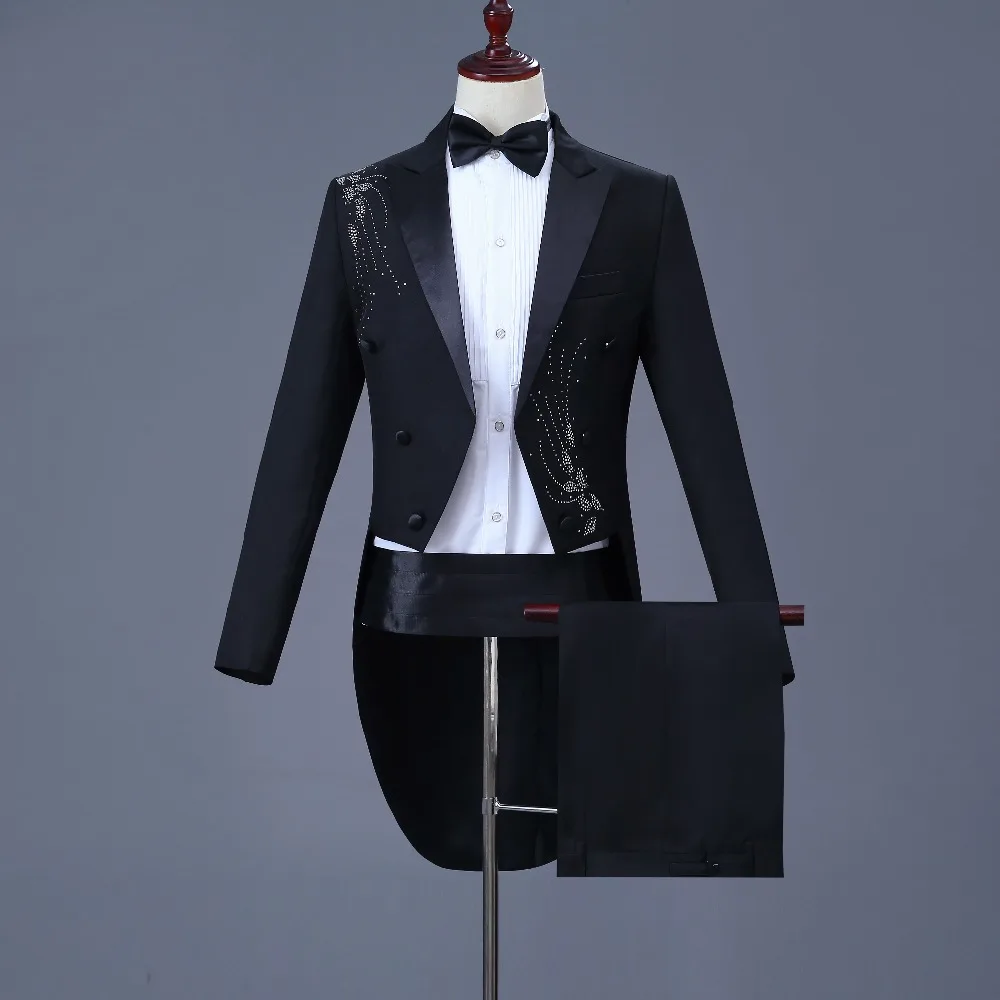 5834 49 De Réduction2018 Mode Design Italien Longue Veste Dîner Costume Hommes Slim Fit Marié Robe De Mariée Hommes Costumes De Mariage 2 Pièce