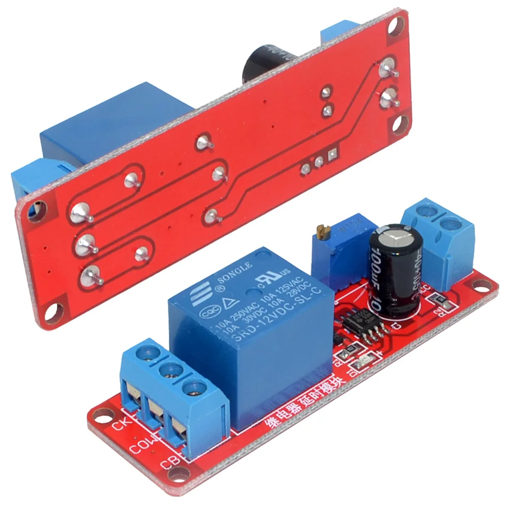 5pcs DC12V Delay relay Module NE555 Timer Switch Adjustable Module 0 to