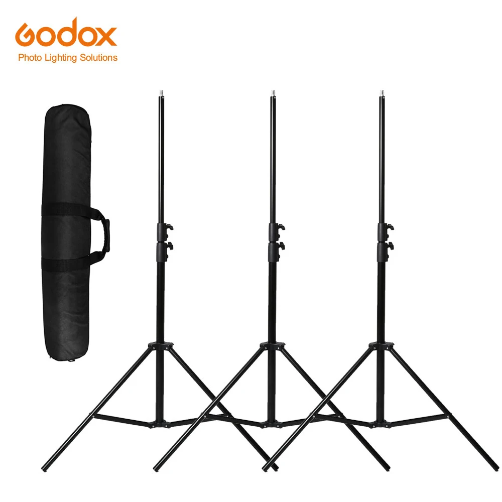 

Godox 3pcs 280cm 2.8m 9FT Pro Heavy Duty Light Stand with 100cm Carry Bag for Studio Speedlite Flash DE300 DE400 SK300 SK400