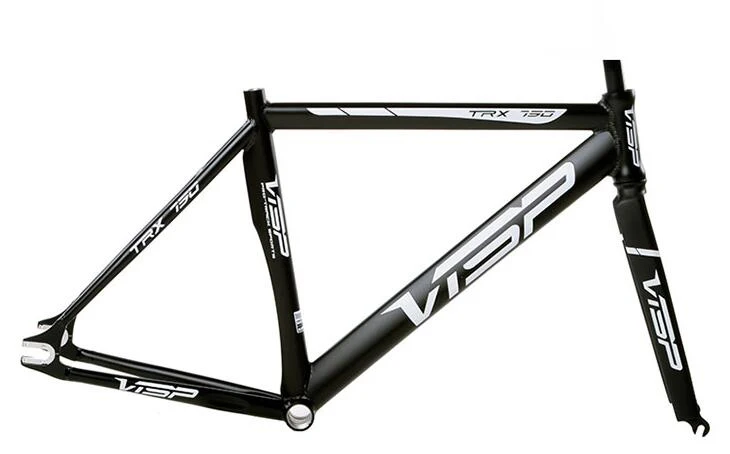 VISP 790 fixied велосипедная рама алюминиевая Фиксированная Рама 48 см/50 см/52 см/54 см/56 см/58 см/60 см фиксированная велосипедная Рама - Цвет: Черный