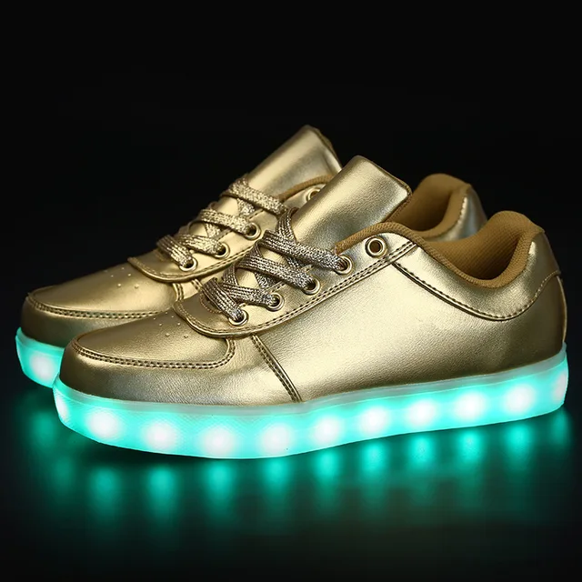 KRIATIV/ new style glowing luminous sneakers LED kids shoes light up soles shoes for girls with