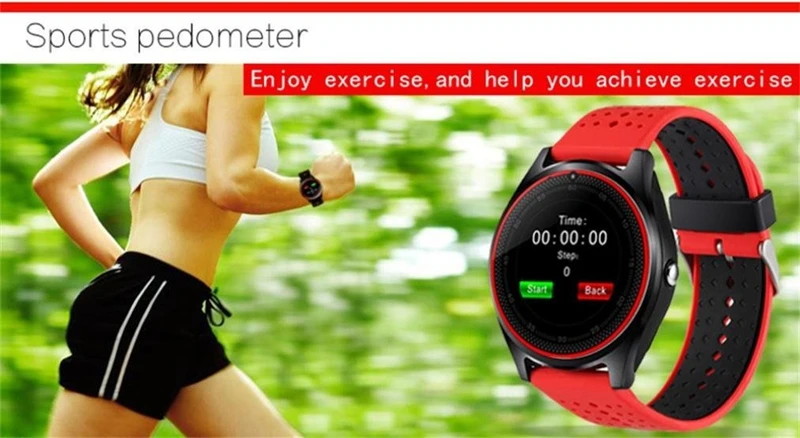 GONOKER Смарт часы V9 Bluetooth Сенсорный экран часов с Камера смартфон Поддержка SIM/TF