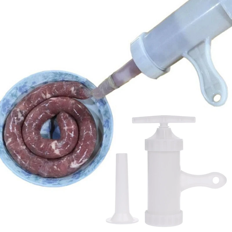

Home Use Manual Sausage Maker Filling Trough Funnel Fillers Nozzle Set Meat Grinder Kitchen Cooking Meat Device 2018