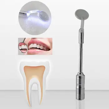

Oral Dental Teeth Checking Mirror Metal LED Lighted Dental Mouth Oral Mirror Teeth Clean Hygiene Tool Care Dental Instrument