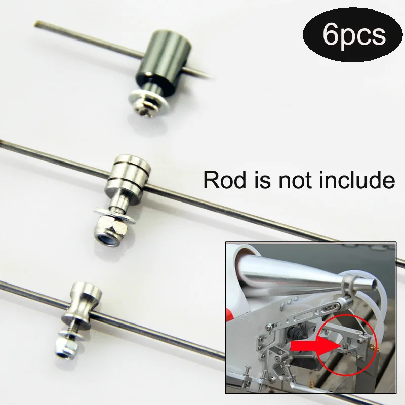 

6PCS Metal Servo Linkage Stoppers 1.5mm/1.8mm/2mm Tie Rod Adjuster Pushrod Connectors Positioning Beans Accessories for RC Boats
