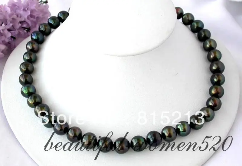 

ddh001134 17" 12mm Tahitian black fw pearl necklace 14KGP 28% Discount