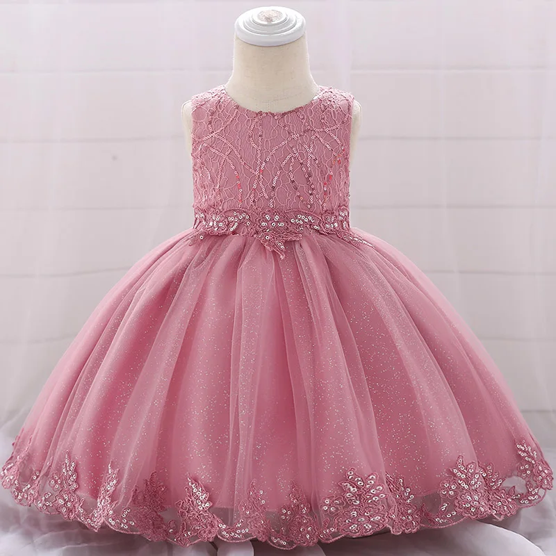 

Newborn 2019 new flower baby dress 0-2 years old costume baby girl birthday dress Vestido flower birthday party princess dress