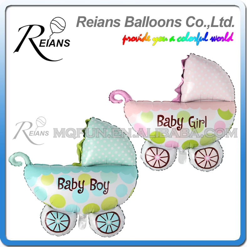 

Wholesales 90pcs Stroller Foil Balloons Baby Shower Baby Carriage Boy & Girl Balloon Inflatable Toys Birthday Party Decorations