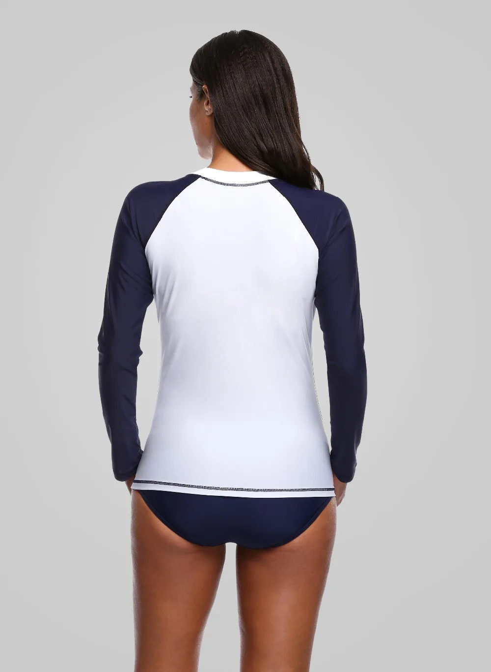 Charmleaks женская рашгард топ одежда для плавания с длинным рукавом спортивный топ для серфинга Топ Colorblock Купальник Рубашки для дайвинга UPF50+ пляжная одежда