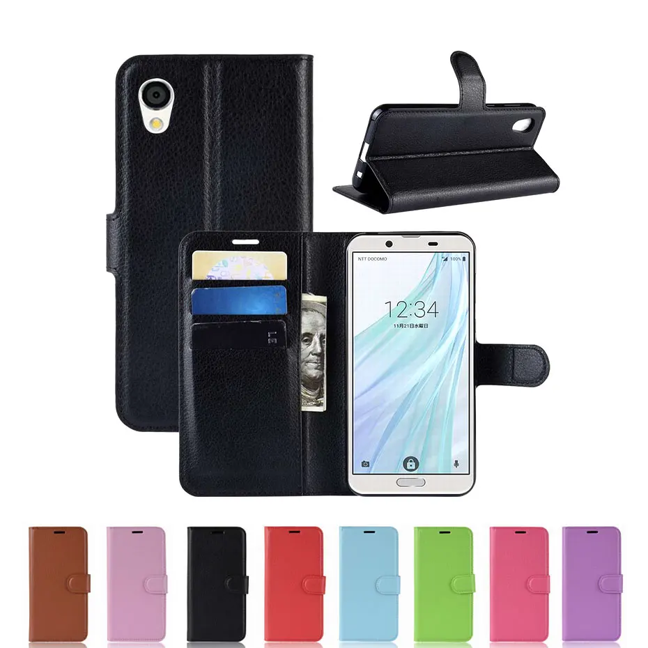 

Flip Case For Sharp Aquos Sense 2 Luxury Wallet PU Leather Cover Phone Case For Sharp Aquos Sense 2 SH-01L SHV43 Sense2 Case