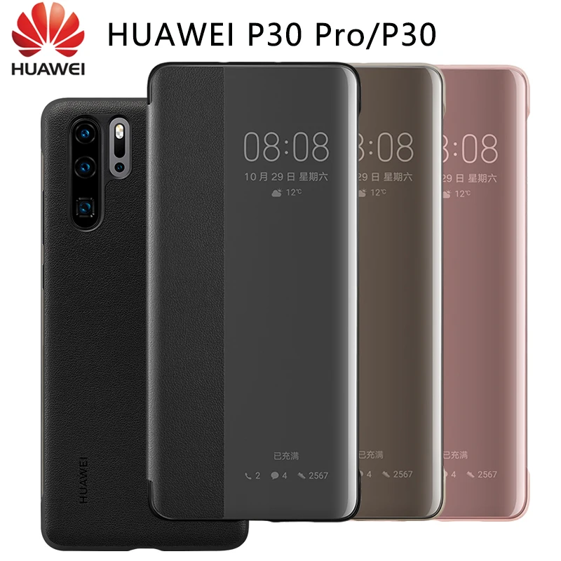 Чехол для HUAWEI P30 Pro Официальный защитный чехол для HUAWEI P30 кожаный чехол-книжка с окошком P30/P30pro