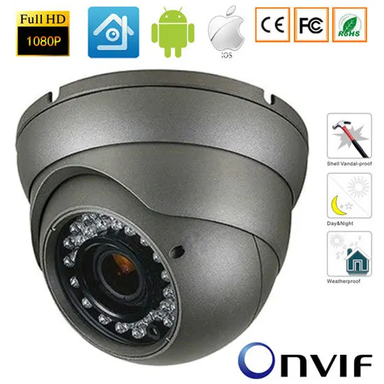 1080 P Full HD IP Камера CCTV 2MP IP Камера открытый P2P металлического купола ИК Ночное видение Водонепроницаемый CCTV Камера IR-CUT ONVIF 2,4