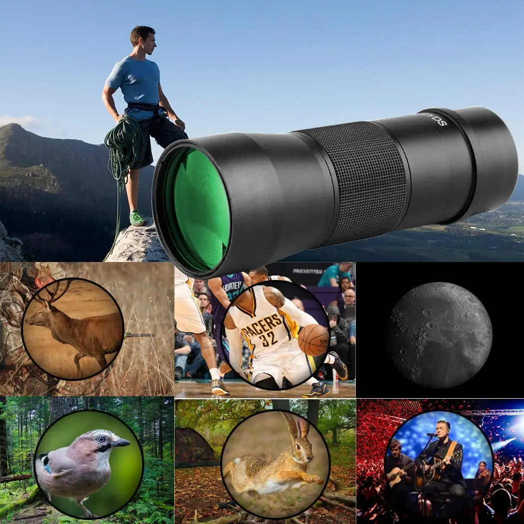 10x42 Metal Monocular Telescope, Handy Ultra HD Monocular for Bird Watching Sports Travelling Camping Hiking Hunting and Outdoor