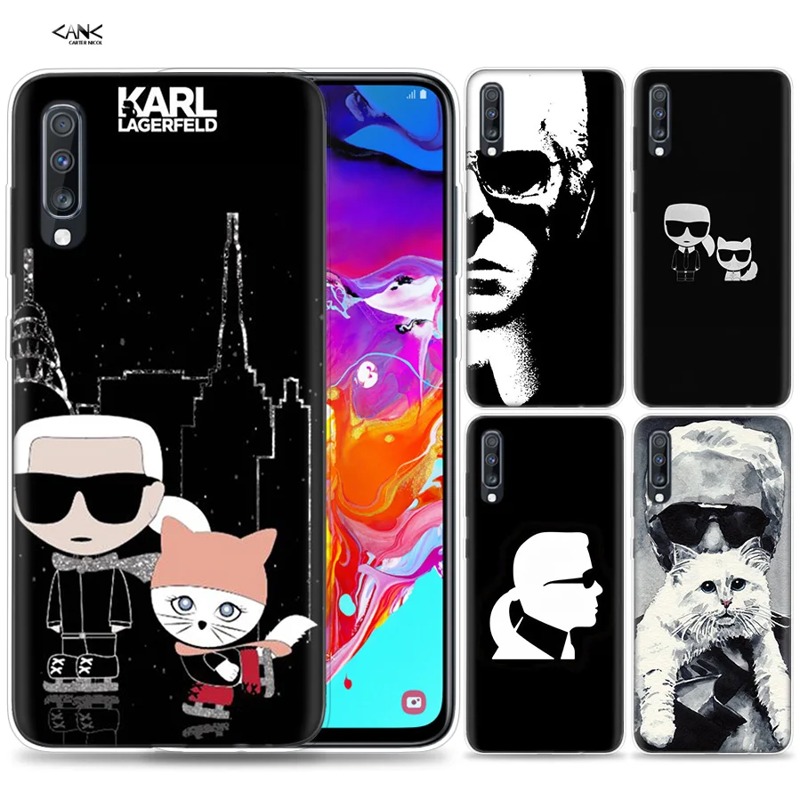 

Bags Case for Samsung Galaxy Mobile Phone A50 A70 A30 A20 J4 J6 J8 A6 A8 M30 A7 Plus 2018 Note 8 9 Karl Lagerfeld Coque J6Plus A