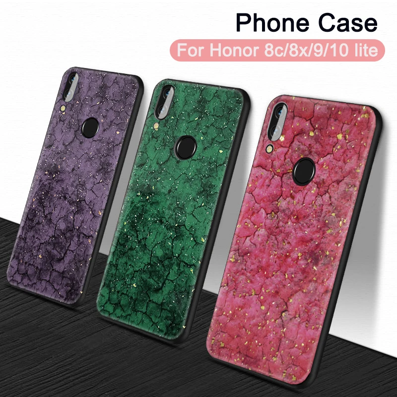 Gold Foil Bling mobile Phone Cases For Huawei Honor 9 10 lite light Silicone Soft TPU Cover Case 8x max 8c hono 8 x |