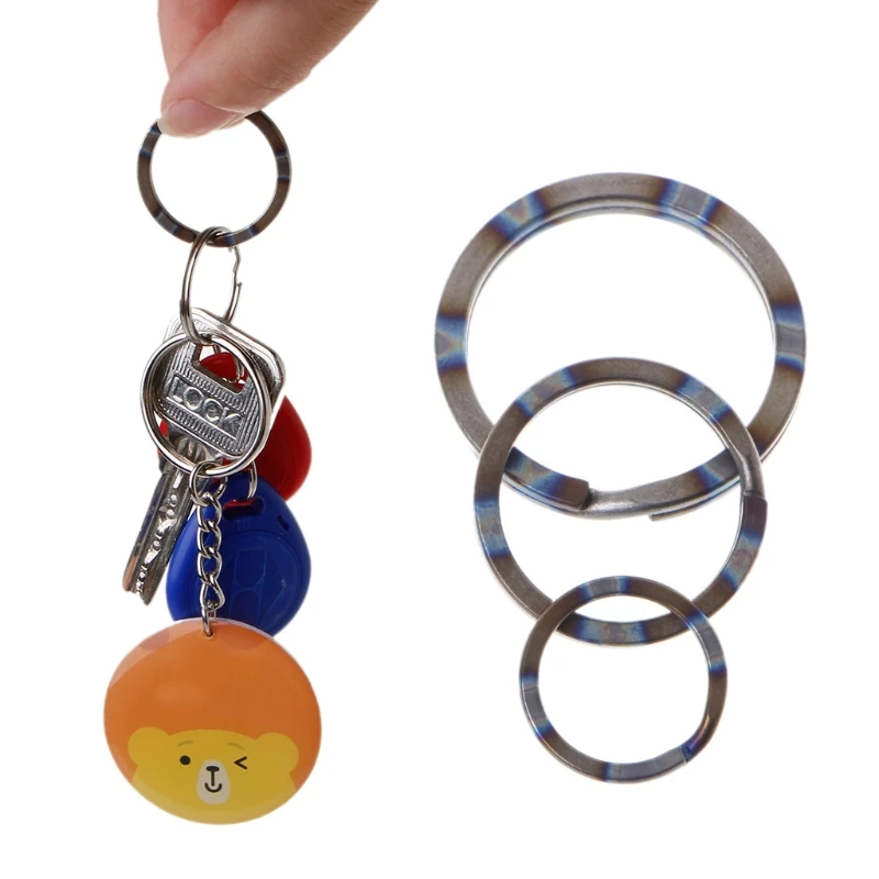 

Ultra Light Titanium Alloy Key Ring EDC Micro Keychain Buckle Round Split Circle