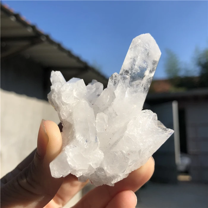 

amazing natural clear quartz crystal cluster Quartz point Crystal-Reiki Healing Chakra energy crystal specimen reiki healing