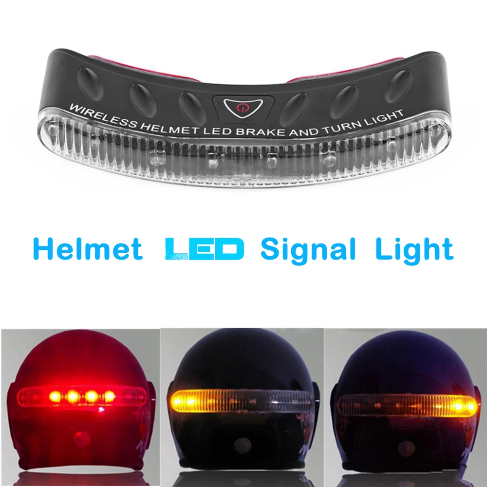 12V Motorcycle ATV Helmet Wireless 8 LED Turn Signal Brake Light