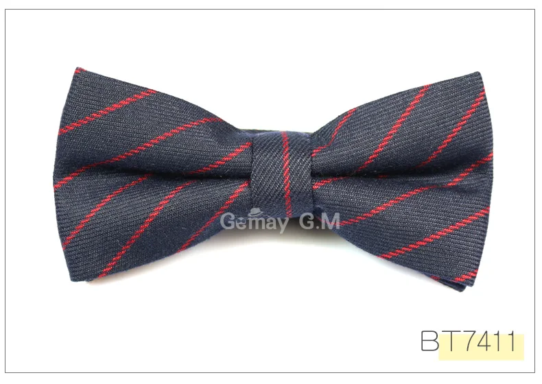 Formal Commercial Bowtie for Men's Wedding Party Male Skinny Plaid Bow ties Gravatas Slim Cravat Accessories - Цвет: BT7411