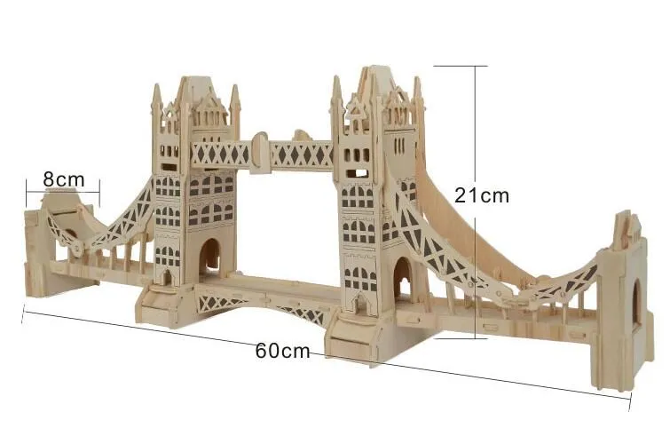 Моделирование Лондонский мост игрушка модель 3d трехмерные деревянные головоломки игрушки для детей Diy ручной работы деревянные