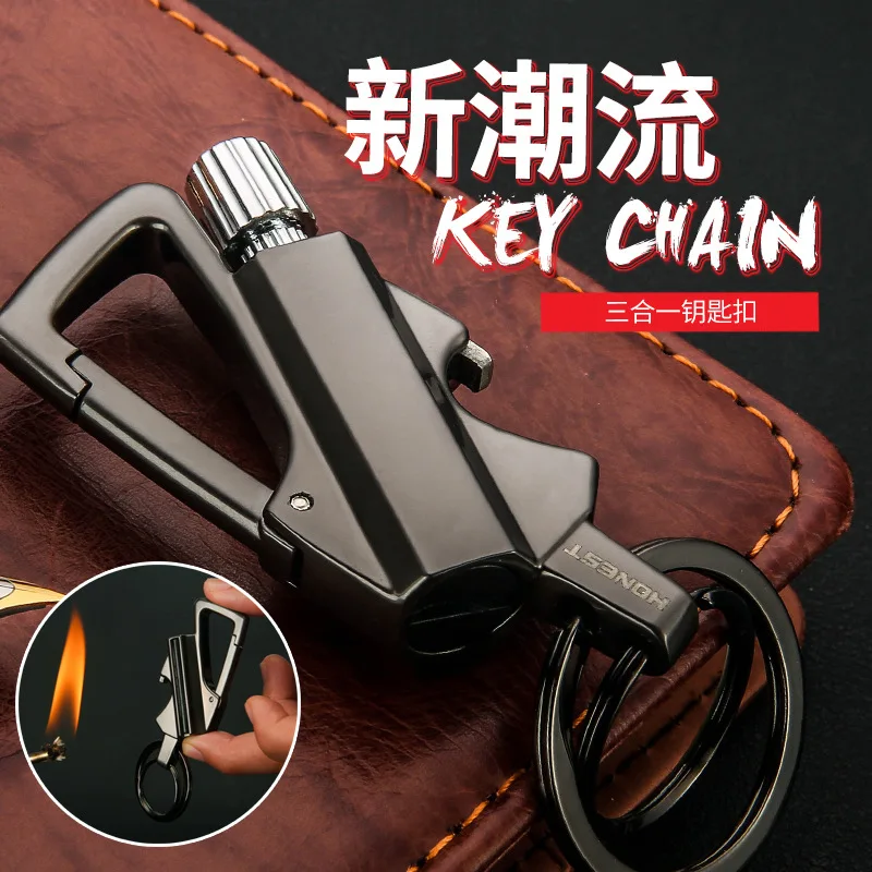 

Ten thousand times with multi-function key match kerosene lighter waterproof outdoor portable