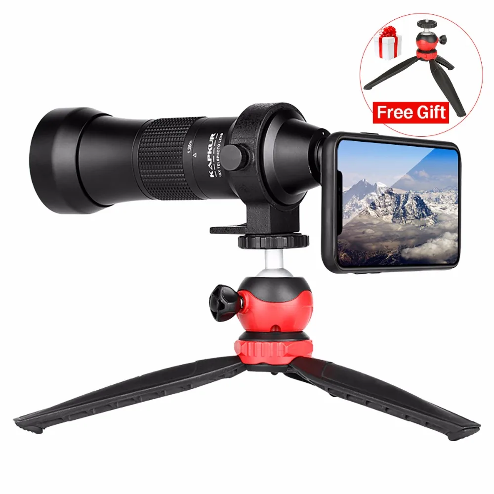 

KAPKUR Cellphone 18X Telephoto Lens Spotting Scope with Mini Tripod Anti-shake for Concert Target Shooting Hunting Bird Watching