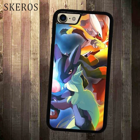 SKEROS Мега Blaziken Vs Lucario чехол для телефонов Чехол iPhone X 4 4S 5 5S 6 6s 7 8 plus A173A |