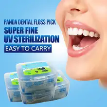 Panda зубная нить УФ стерилизованная индивидуальная упаковка 6 Чехол 300 упаковка сверхтонкая зубочистки нить межзубная щетка