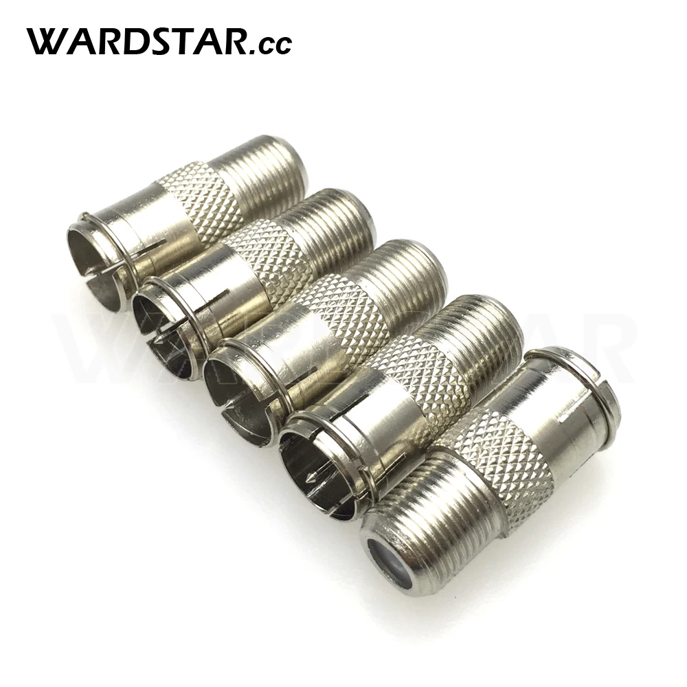 

5pcs/lot RF Coax UK Quick F Male to F Female Quick Plug F Type to CATV RF Connector F Female to CATV Male RF Coaxial Connector