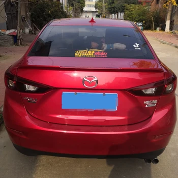 

UBUYUWANT For New Mazda 3 Axela 2015-2018 lip Spoiler ABS Plastic Primer Color Car Tail Wing Decoration Rear Trunk Spoiler
