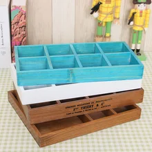 Многофункциональный винтажный деревянный разделитель для хранения коробка стол с ящиками Органайзер лоток для поделок, цветов, растений, ювелирных изделий