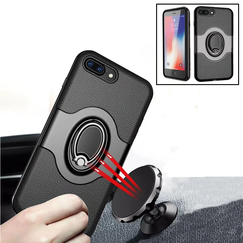 

For Apple iphone XS Max X XR Case Luxury Pu Leather With Stand Ring Magnet Protect Back Cover Case for iPhone 5S 6 6S 7 8 Plus
